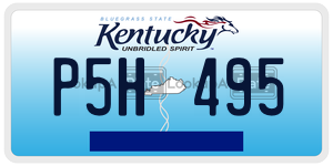 P5H495  license plate in KY