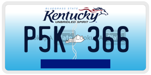 P5K366  license plate in KY