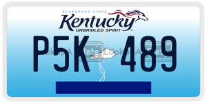 P5K489  license plate in KY
