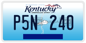 P5N240  license plate in KY