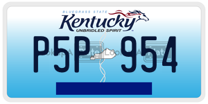 P5P954  license plate in KY
