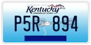 P5R894  license plate in KY