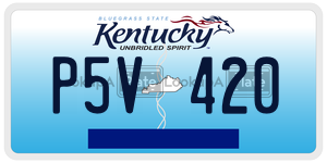 P5V420  license plate in KY