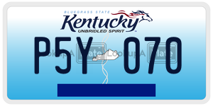 P5Y070  license plate in KY