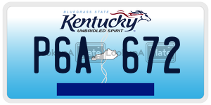 P6A672 license plate in Kentucky