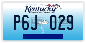 P6J029  license plate in KY