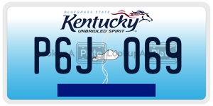 P6J069  license plate in KY