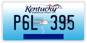 P6L395  license plate in KY