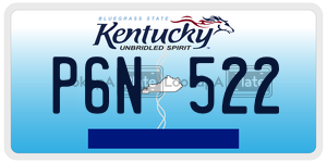 P6N522  license plate in KY