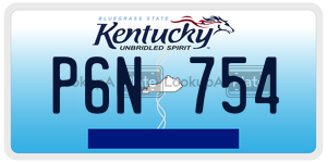 P6N754  license plate in KY