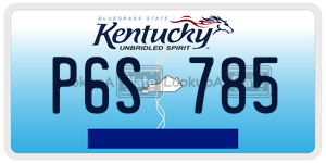 P6S785  license plate in KY