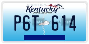 P6T614  license plate in KY