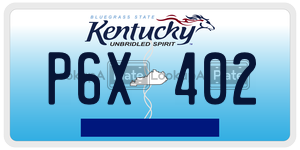 P6X402  license plate in KY