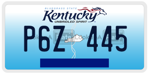 P6Z445  license plate in KY