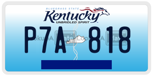 P7A818  license plate in KY