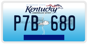 P7B680  license plate in KY