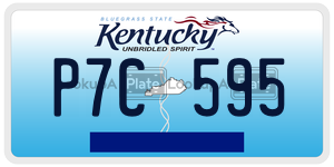 P7C595  license plate in KY