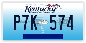 P7K574  license plate in KY