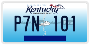 P7N101  license plate in KY