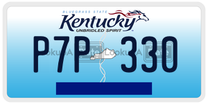 P7P330  license plate in KY