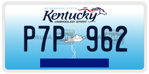 P7P962  license plate in KY
