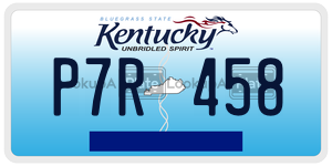P7R458  license plate in KY
