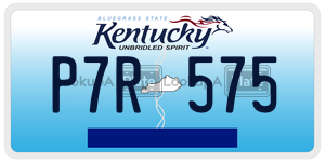 P7R575  license plate in KY