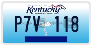 P7V118  license plate in KY