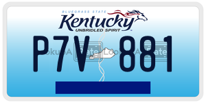 P7V881  license plate in KY
