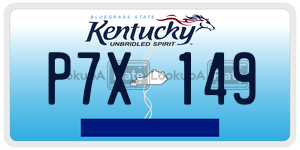 P7X149  license plate in KY