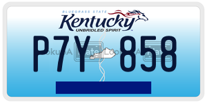 P7Y858  license plate in KY