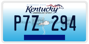 P7Z294  license plate in KY