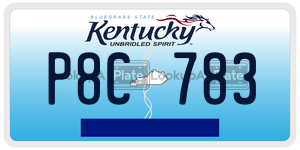 P8C783  license plate in KY