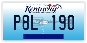 P8L190  license plate in KY