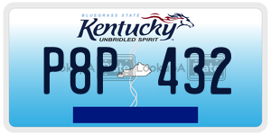 P8P432 license plate in Kentucky