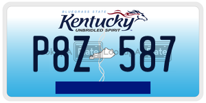 P8Z587  license plate in KY