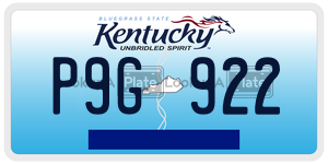 P9G922  license plate in KY