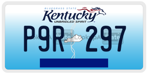 P9R297  license plate in KY