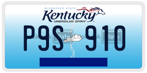 P9S910  license plate in KY