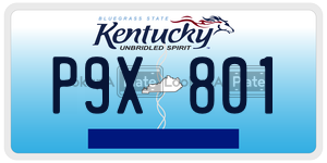 P9X801  license plate in KY