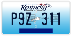 P9Z311  license plate in KY