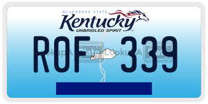 R0F339  license plate in KY