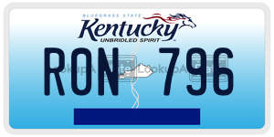 R0N796  license plate in KY