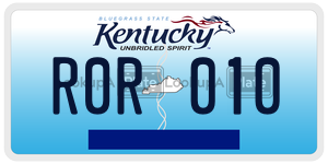 R0R010  license plate in KY