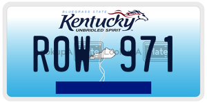 R0W971  license plate in KY