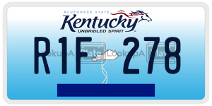 R1F278  license plate in KY