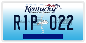 R1P022  license plate in KY