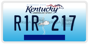 R1R217  license plate in KY