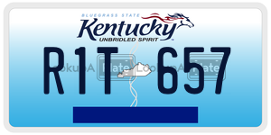 R1T657  license plate in KY