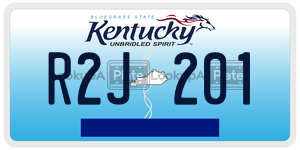 R2J201  license plate in KY
